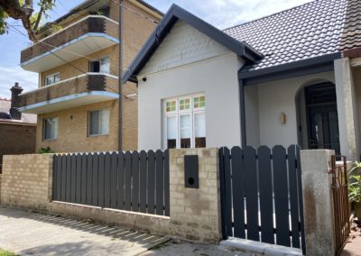 Timber Picket Front Fence and Gate