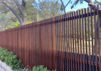 Vertical Slatted Timber Privacy Screen