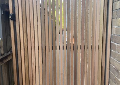 Custom Cedar Timber Picket on Aluminium Frame Key Lockable Side Gate