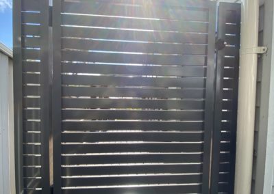Horizontal Slatted Powder Coated Aluminium Key Lockable Side Gate