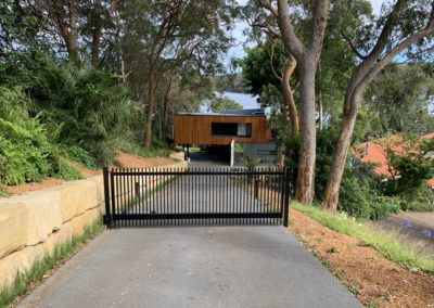 Powder Coated Vertical “Radiator” Style Automated Driveway Gate