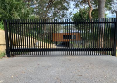 Powder Coated Vertical “Radiator” Style Automated Driveway Gate