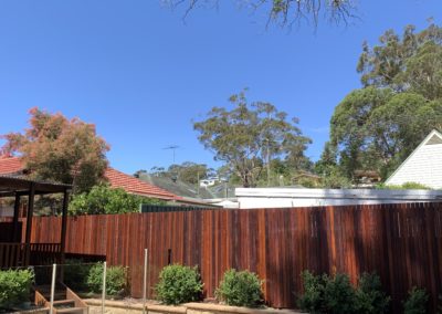 Vertical Slatted Timber Boundary Fence