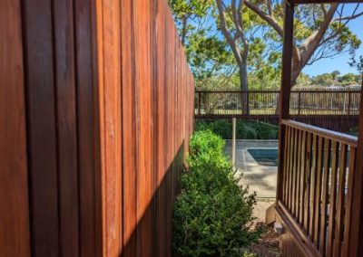 Vertical Slatted Timber Boundary Fence and Privacy Screen